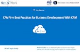 CPA Firm Best Practices for Business Development with CRM