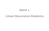 Linear recurrence relations