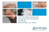 CPD Professionalism Program for General Counsel