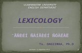 Lexicology lecture