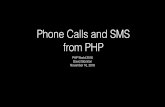 Phone calls and sms from php