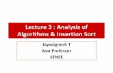Lecture 3   insertion sort and complexity analysis