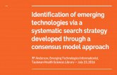 Identification of emerging technologies via a systematic search strategy developed through a consensus model approach