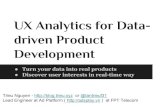 UX Analytics for Data-driven Product Development