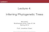 BIS2C. Biodiversity and the Tree of Life. 2014. L4. Inferring Phylogenetic Trees