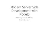 Modern server side development with node.js - Benjamin gruenbaum