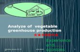 Analyze of  vegetable greenhouse production