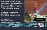 London Technology Week 2015 & Innovate Finance: Money talks Keynote