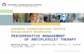 CCS Guideline on Antiplatelet Therapy for patients requiring ...