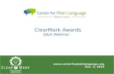 2016 ClearMark Awards - Q&A Webinar