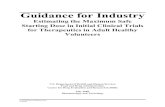 Guidance for Industry: Estimating the Maximum Safe Starting Dose in