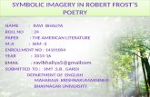 Symbolic Imagery in Robert Frost’s Poetry