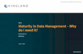 Maturity in Data Management - Why do I need it?