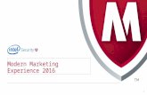 Intel Security at Modern Marketing Experience 2016