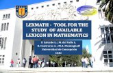 Lexmath - Tool for the study of available lexicon in mathematics fondecyt 1140457