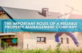 The Important Roles of a Reliable Property Management Company