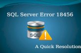 SQL Server Error 18456 - A Quick Resolution