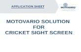 Cricket sight screen - Motovario Solution