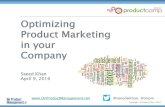 Optimizing product marketing   boston product camp 2016 - saeed khan