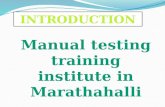 manual testing course in Bangalore