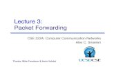 Lecture 3: Packet Forwarding