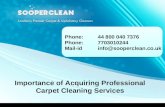 Importance of Acquiring Professional Carpet Cleaning Services