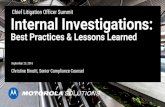 Conducting Internal Investigations-Christine Binotti, Motorola Solutions