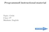 Programed instructional material: circle