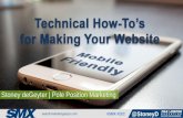 Technical How-To's for Making Your Website By Stoney deGeyter