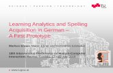 Learning Analytics and Spelling Acquisition in German – A First Prototype