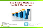 Top 5 SEO Mistakes in B2B