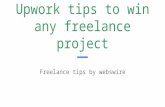 Upwork tips to get more freelance project