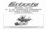 MODEL G0763 6" X 18" SURFACE GRINDER w/2-AXIS POWER ...