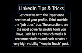 LinkedIn Tip and Tricks