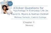 Psy I:  Chapter 7 Clicker Test Questions (West LA)