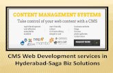 CMS Web Development Services in Hyderabad - Saga Biz Solutions
