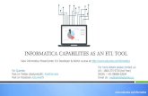 Informatica Capabilities As An ETL Tool