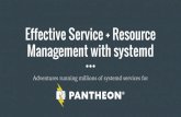 Effective service and resource management with systemd