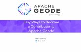 #GeodeSummit: Easy Ways to Become a Contributor to Apache Geode