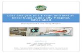 Cost accounting project report - CT & MRI Scan Analysis at a Superspeciality hospital
