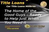 Golden Hedge Car Title Loans Millbrae CA
