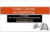 Subtitle training class for Spanish translators – Beginners