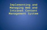 Implementing and managing Content Management Systems