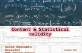 Content &statistical validity