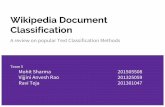 Wikipedia Document Classification