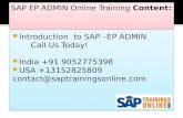 Sap ep admin online training
