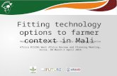 Fitting technology options to farmer context in Mali
