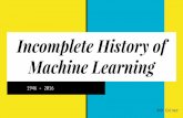 A brief history of  machine learning
