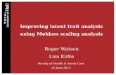 Improving latent trait analysis using Mokken scaling analysis