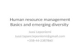 Jussi Leponiemi on HRM and Diversity1
